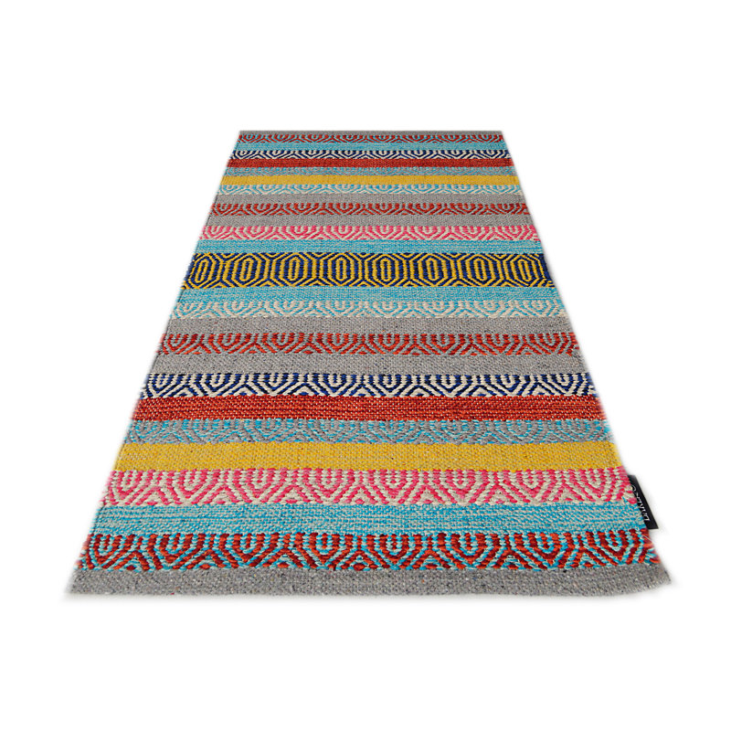 Bakero Saffron Handmade Kilim Cotton Red/Yellow/Blue Rug & Reviews